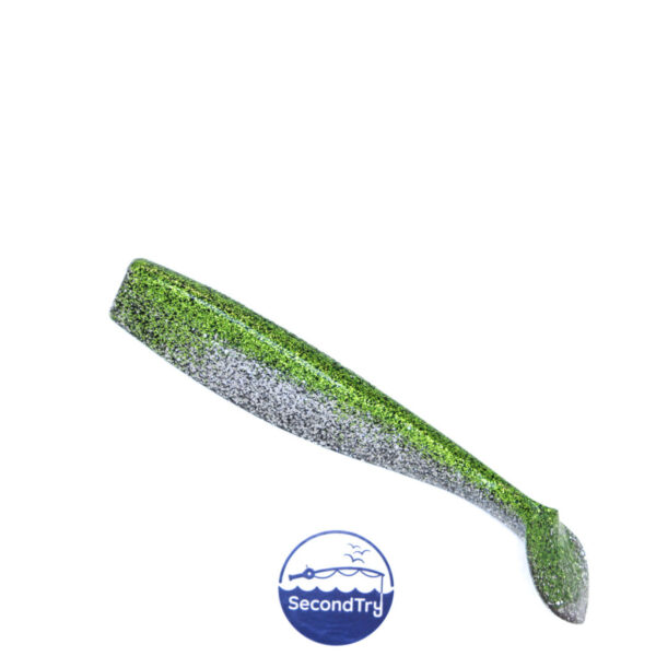 Lunker City Shaker Shad 20cm 3-pack - Grön Glitter