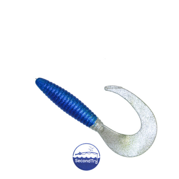 Ribbed Curly tail - Blue Silver