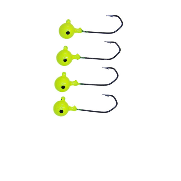 Jigghuvud Fluo Gul 22g - 4 Pack