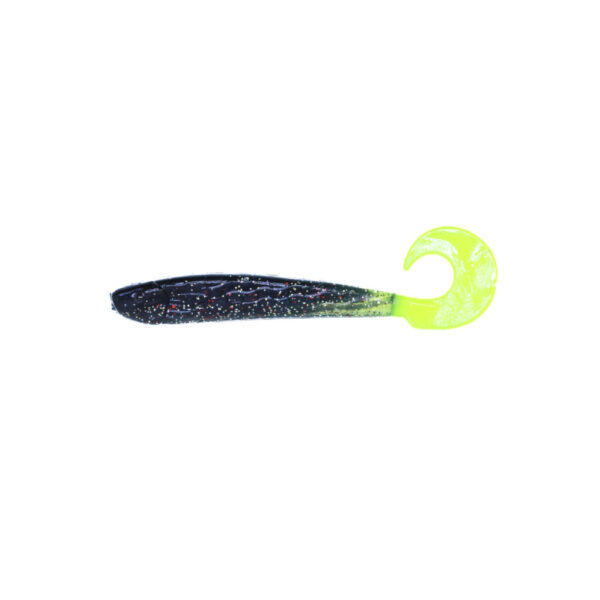 Curlyjigg Svart Glitter Med Gul Tail 11cm