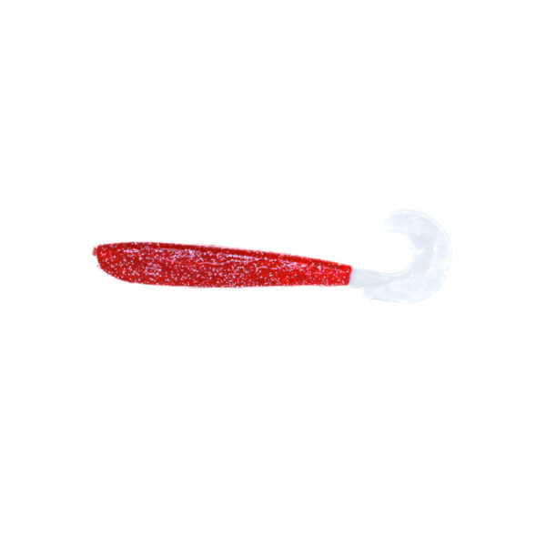 Curlyjigg Röd Glitter Med Vit Tail 11cm